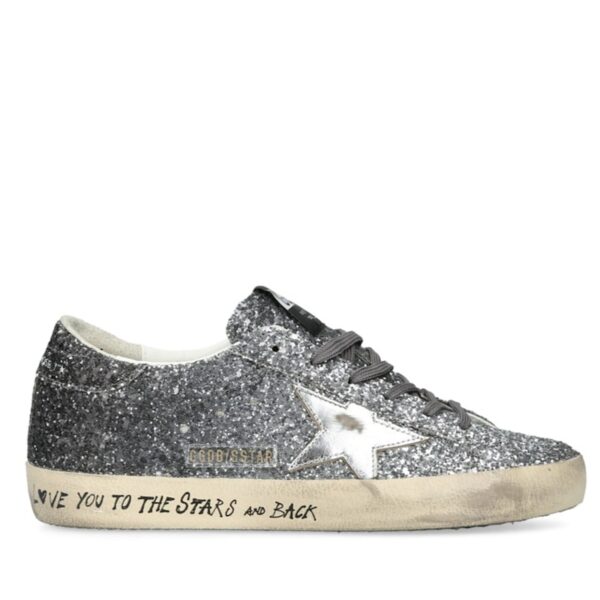 Golden Goose sneaker superstar silver black glitter